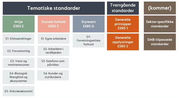 Diagram 5: Rapporteringsstandarder (ESRS)