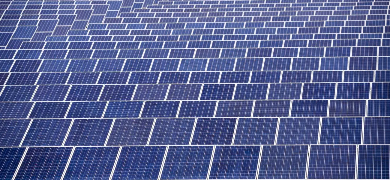 close up detail of a solar panels