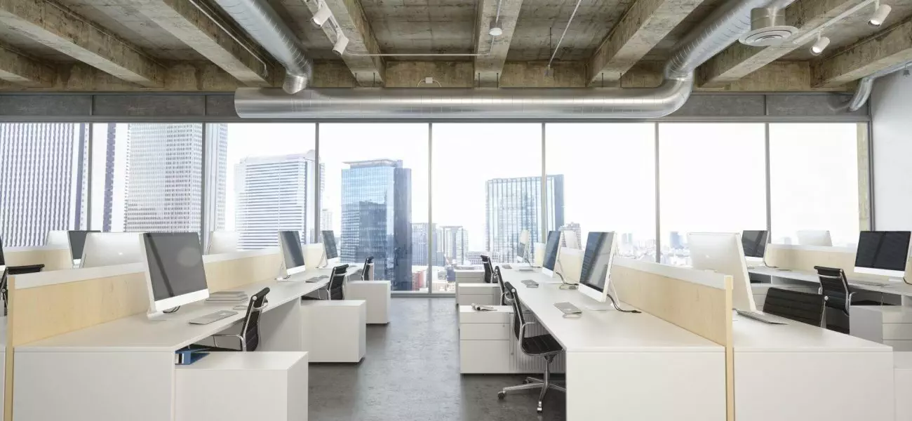 Empty modern office space at business district.