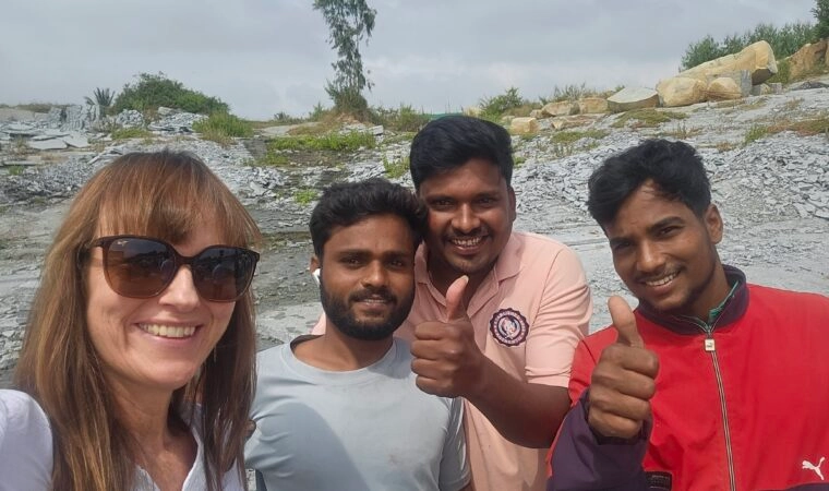 Heidi Furustøl i India med Beer Sten.