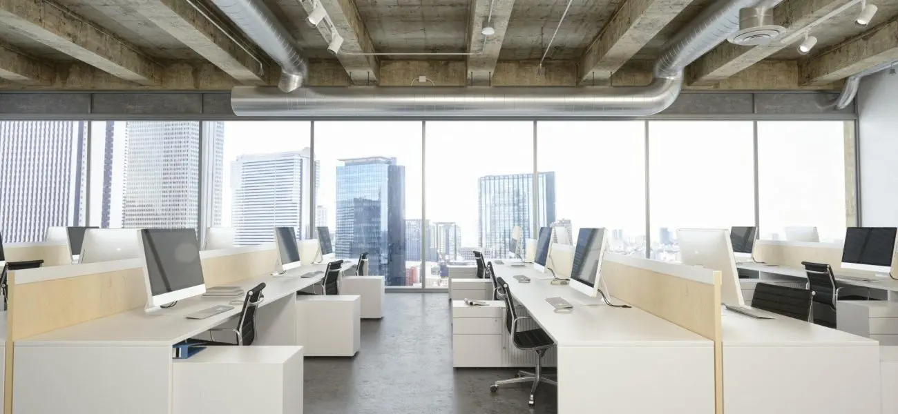 Empty modern office space at business district.