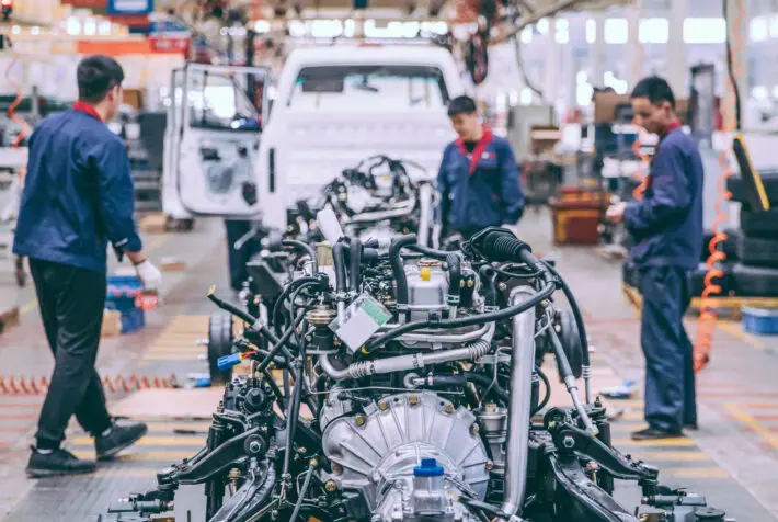 Automobile factory assemble line