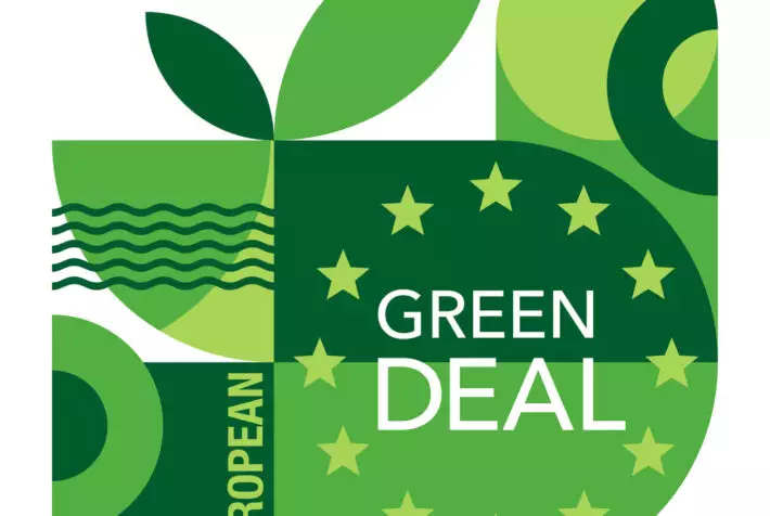 European Green Deal - green decorative badge