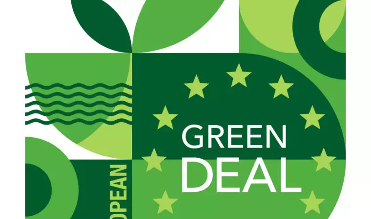 European Green Deal - green decorative badge