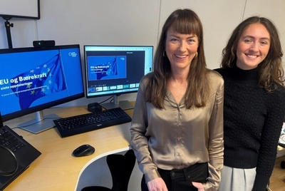 Heidi og Emilie holder EU bærekraftskurs