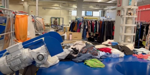 Fretex sitt sorteringsbånd